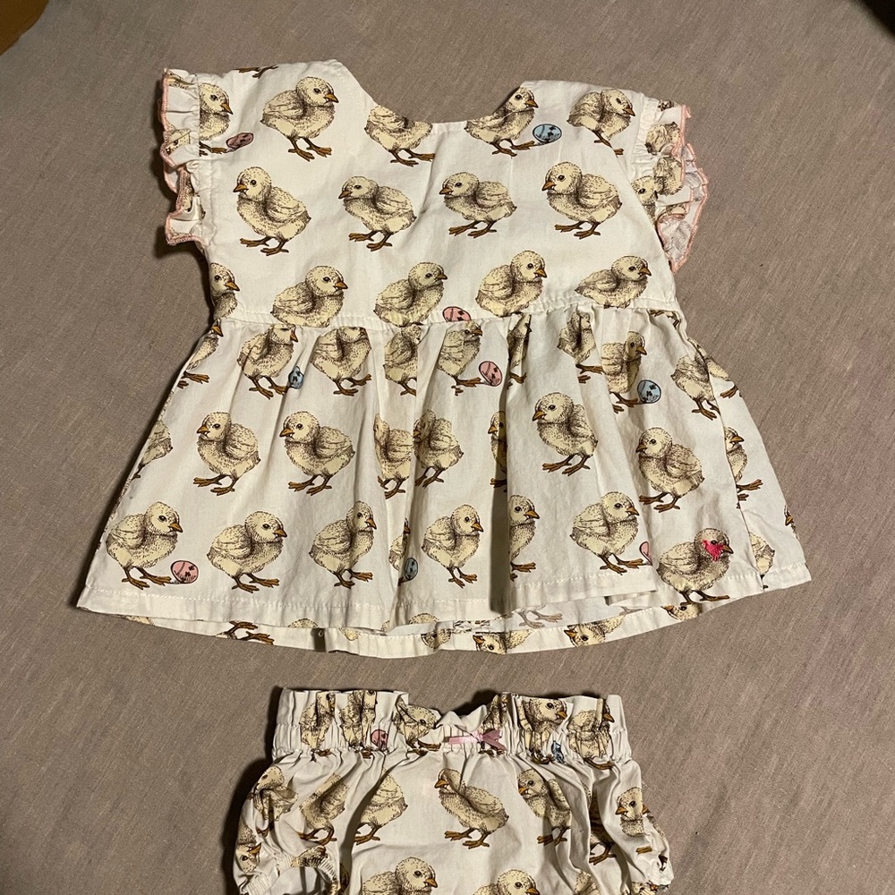 Pink Chicken Easter chick set